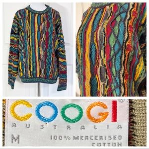 Coogi Australia Multicolor Textured Crewneck Sweater - M